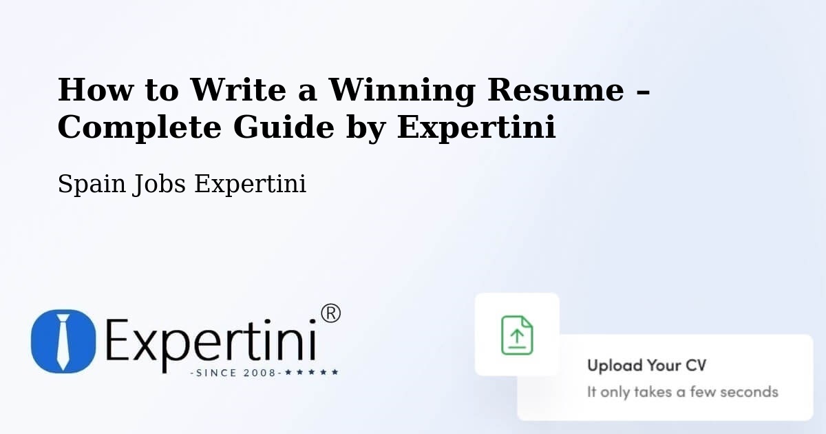 Resume Writing Guide for Job Seekers – Paüls - Paüls, Spain Jobs Expertini